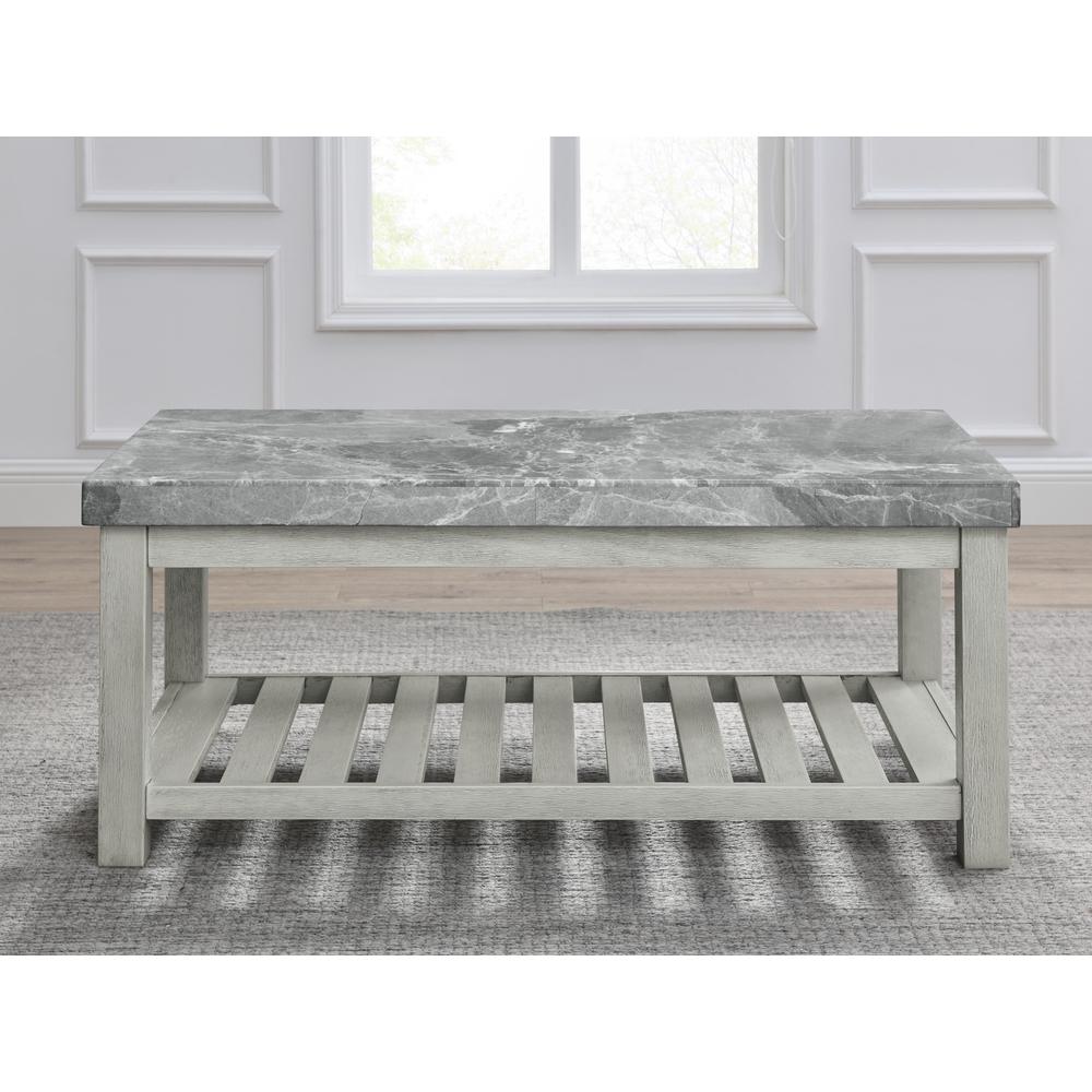 Canova Gray Marble Top Cocktail Table. Picture 3