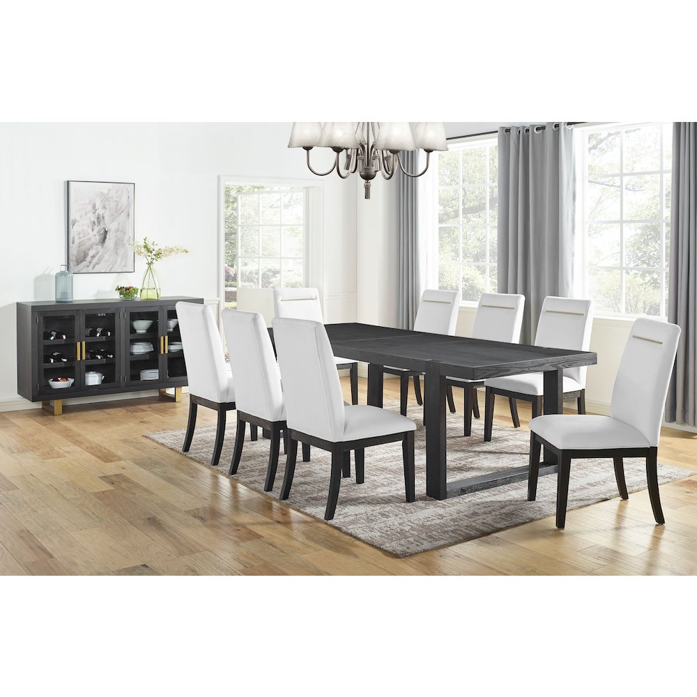 Yves 10pc Dining Set - White. Picture 4