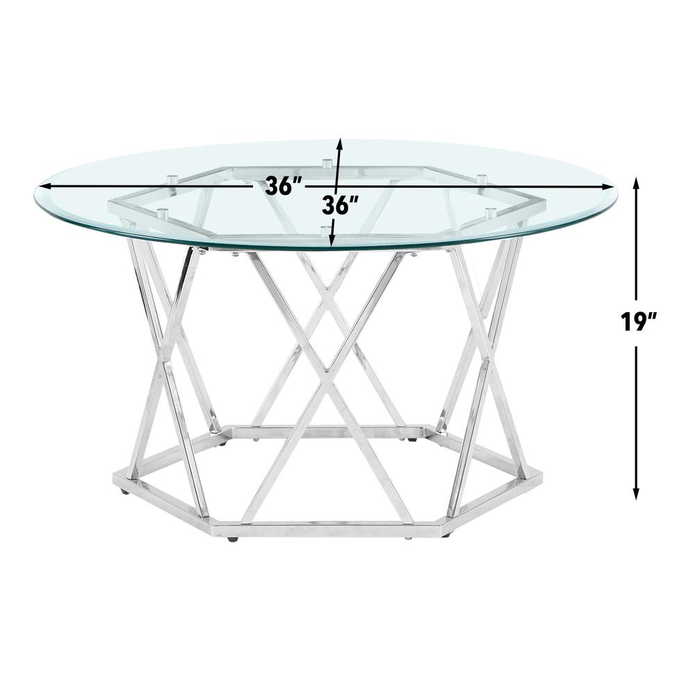 Escondido Glass Cocktail Table. Picture 4