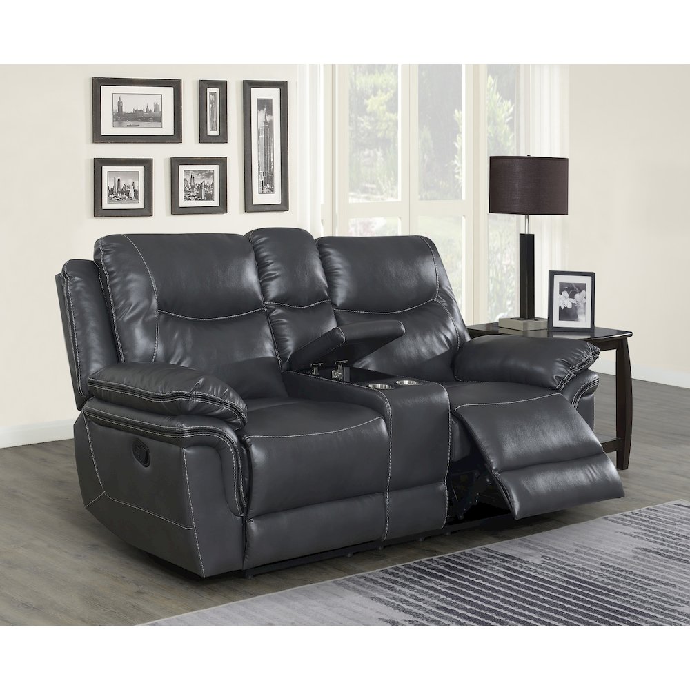 Isabella Console Loveseat Grey. Picture 5