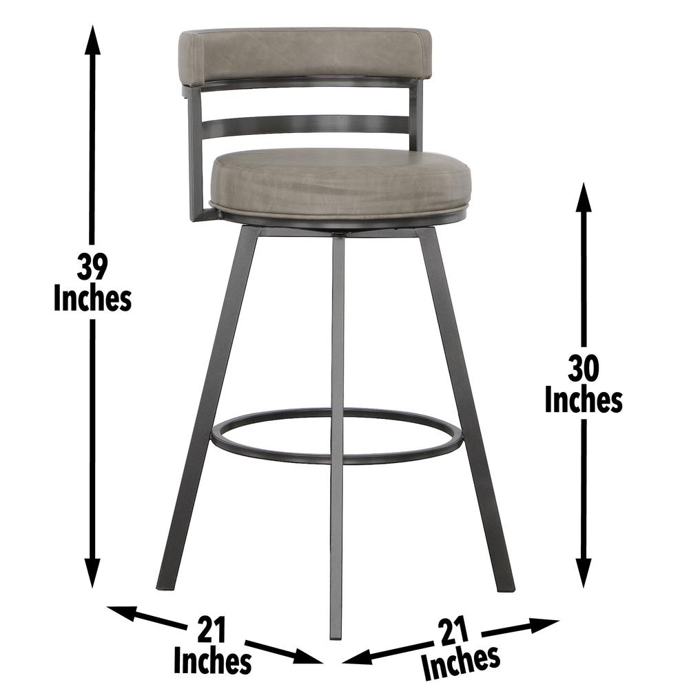 Gene 30-inch Swivel Bar Stool. Picture 9