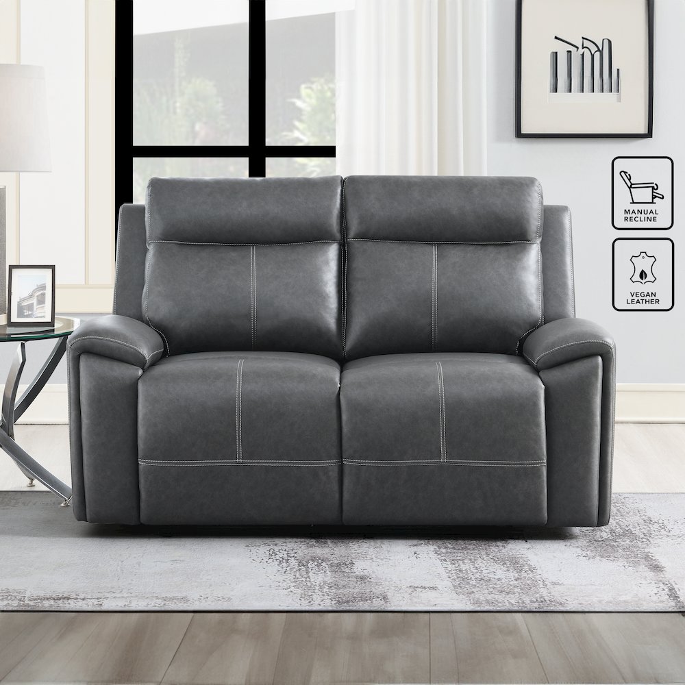 Gaston Manual Reclining Loveseat. Picture 4