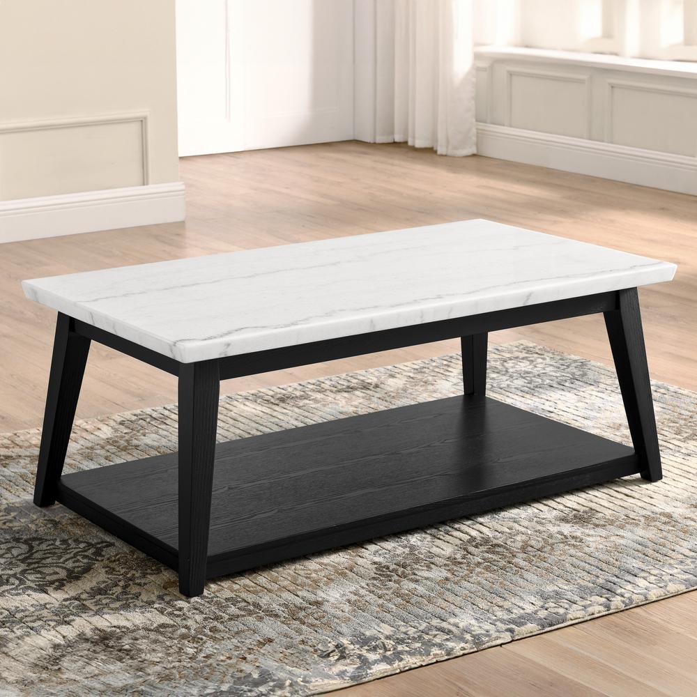 Vida-Black White Marble Top Cocktail Tbl. Picture 3