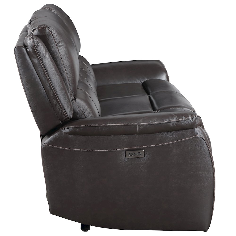 Alexandria Power Leather Reclining Sofa. Picture 3