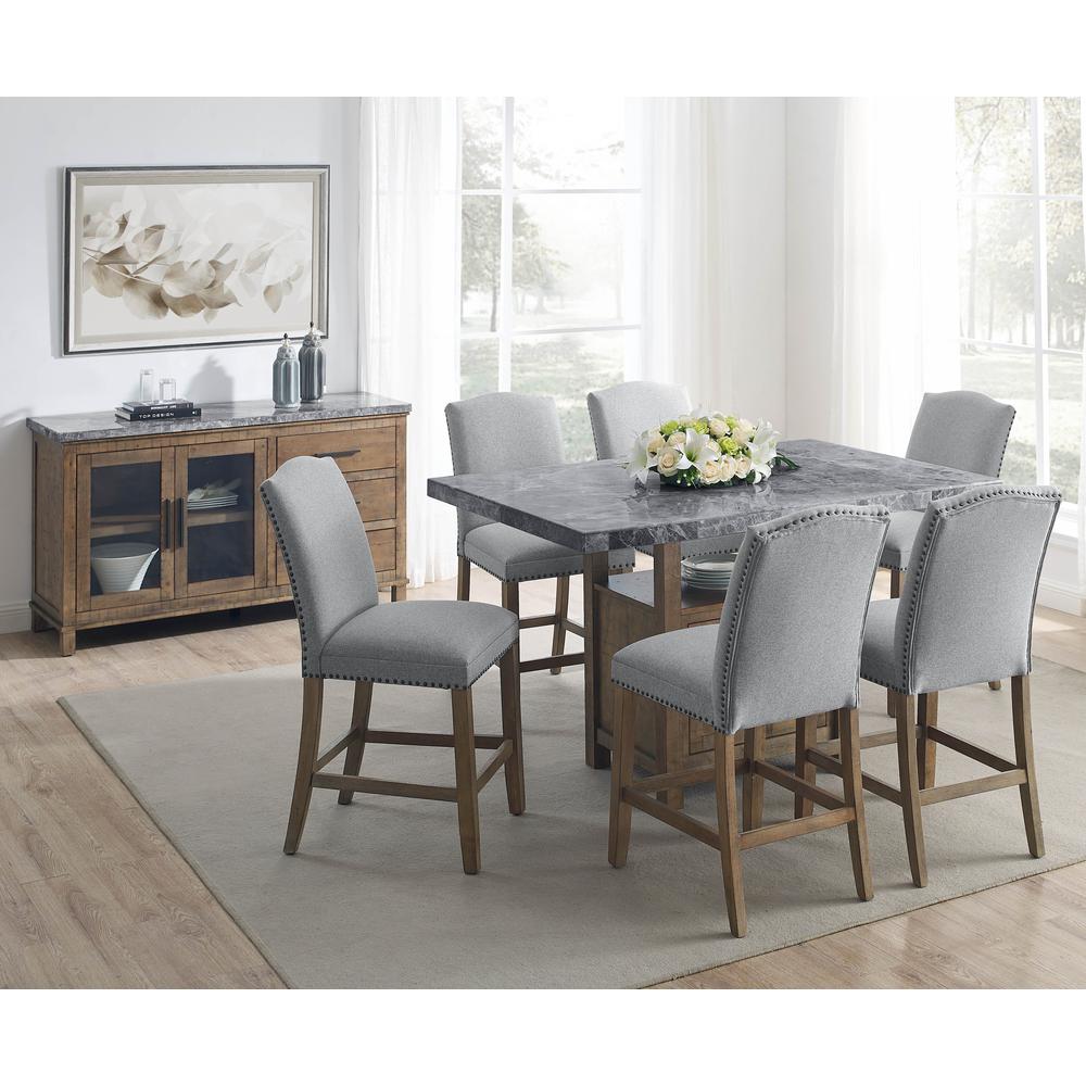 Grayson Gray Marble Counter Table. Picture 7