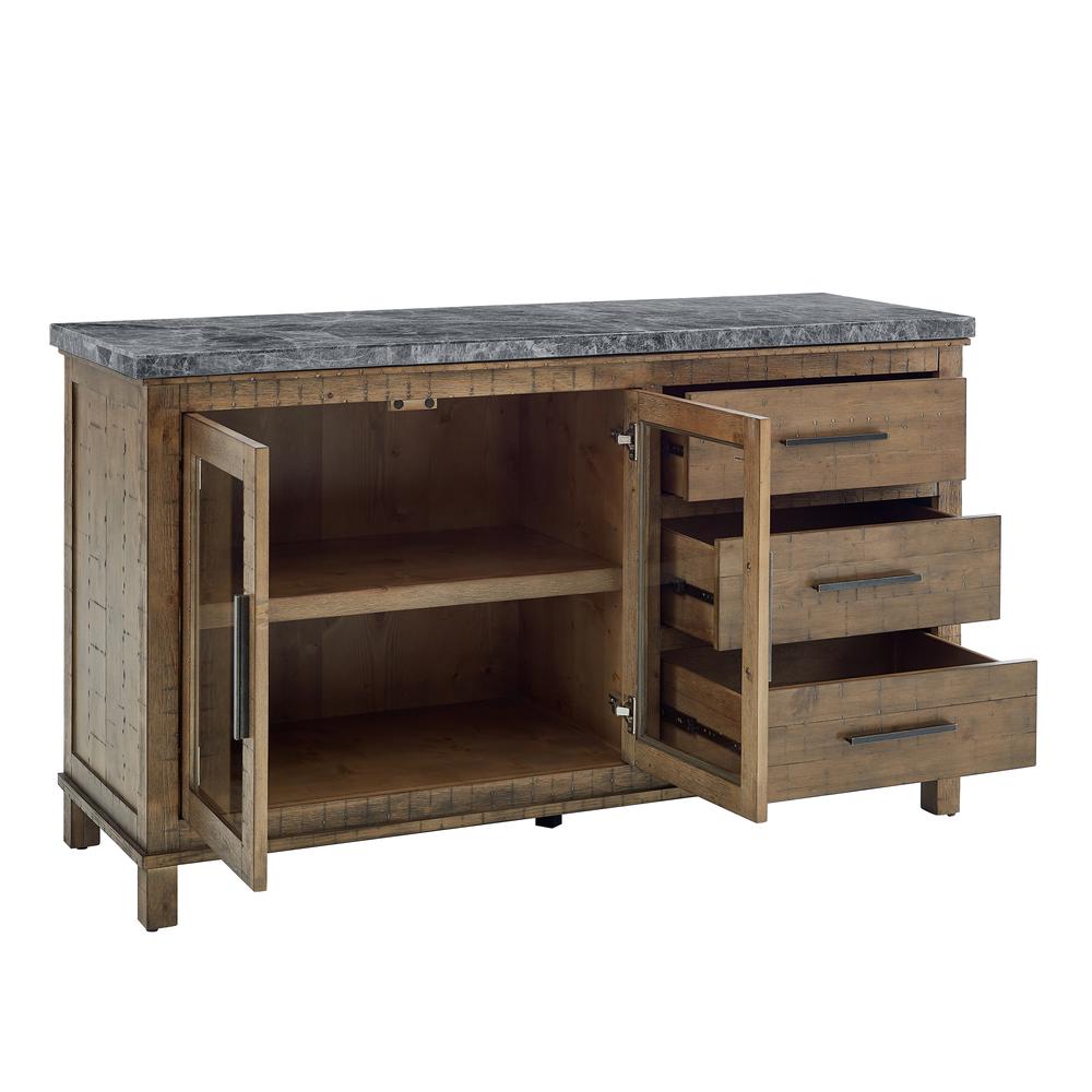 Grayson Gray Marble Top Server. Picture 3
