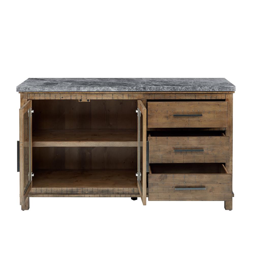 Grayson Gray Marble Top Server. Picture 5