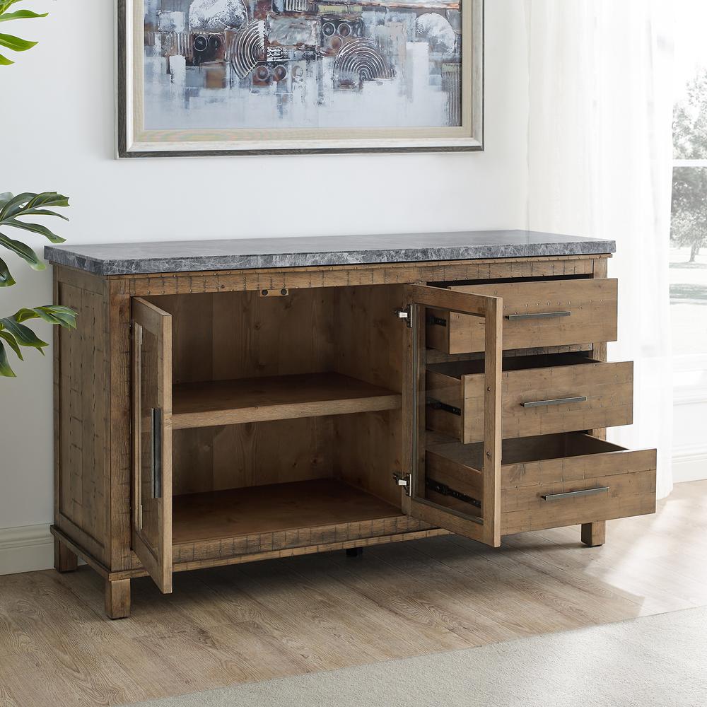 Grayson Gray Marble Top Server. Picture 6