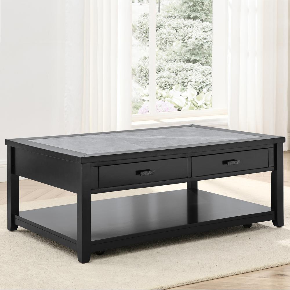Garvine Cocktail Table with casters. Picture 1