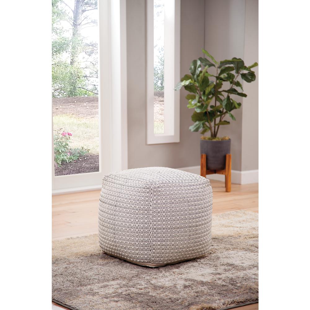 Hakim Square Handwoven  Pouf. Picture 1