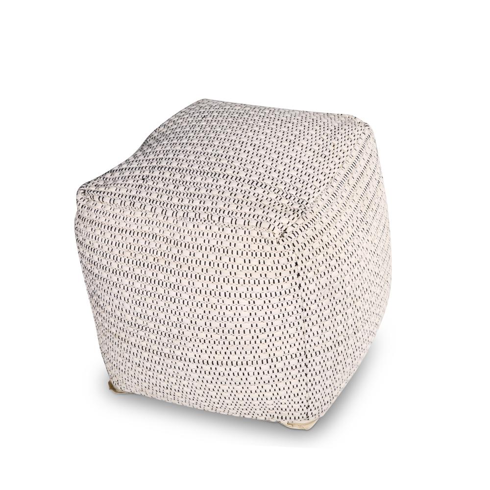 Hakim Square Handwoven  Pouf. Picture 5