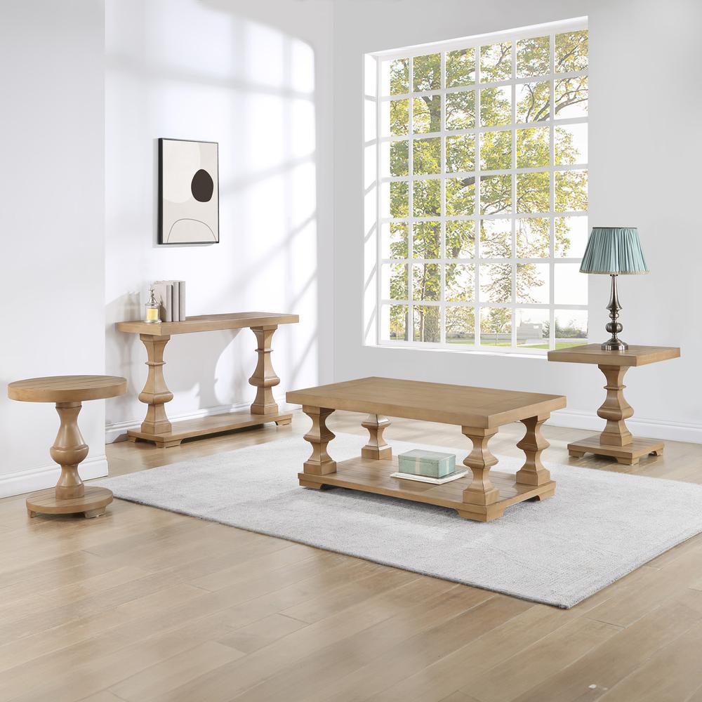 Dory Coffee Table with Casters, Sand. Picture 3