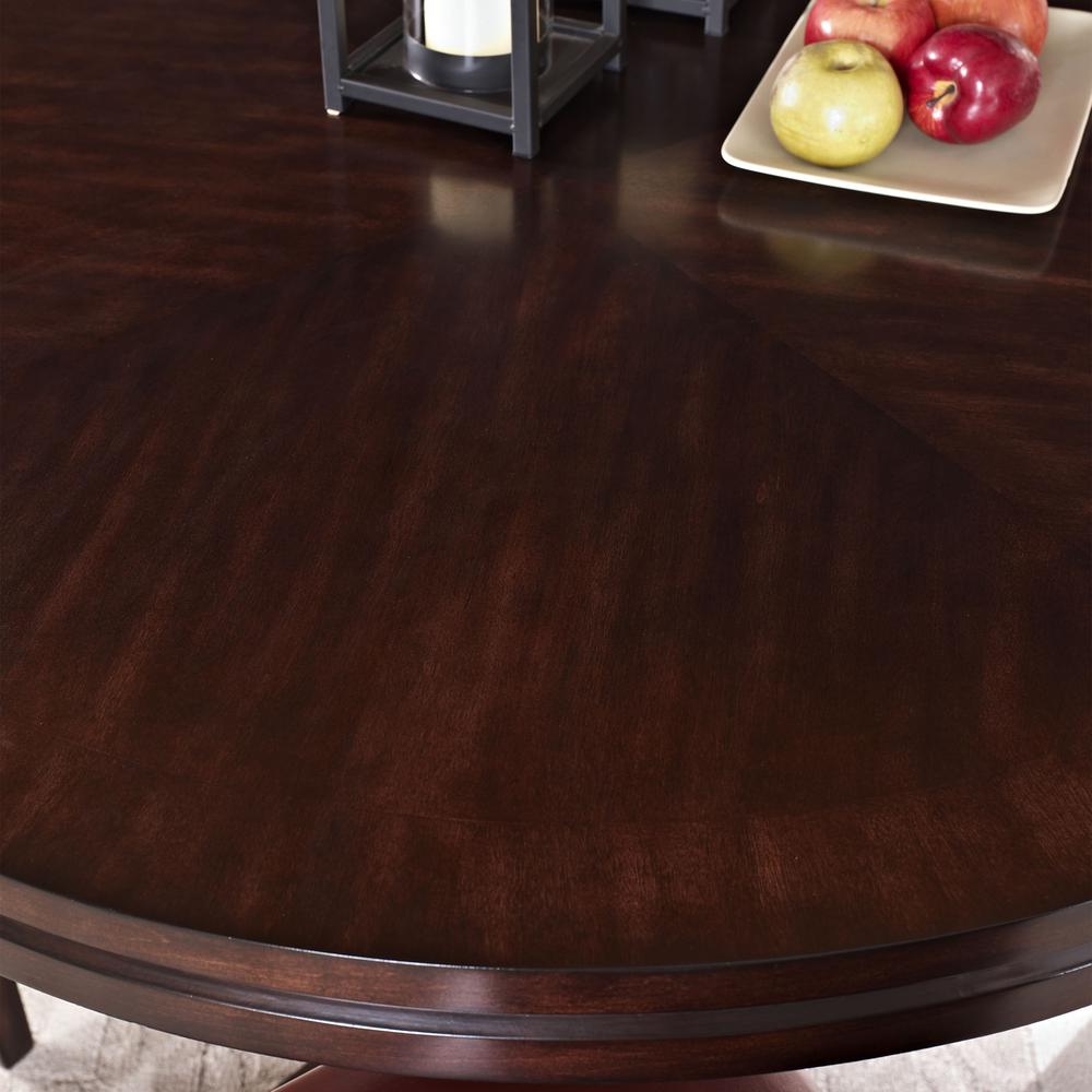 9 Pc Dining Set, Dark oak wood finish with burnishing. Picture 4