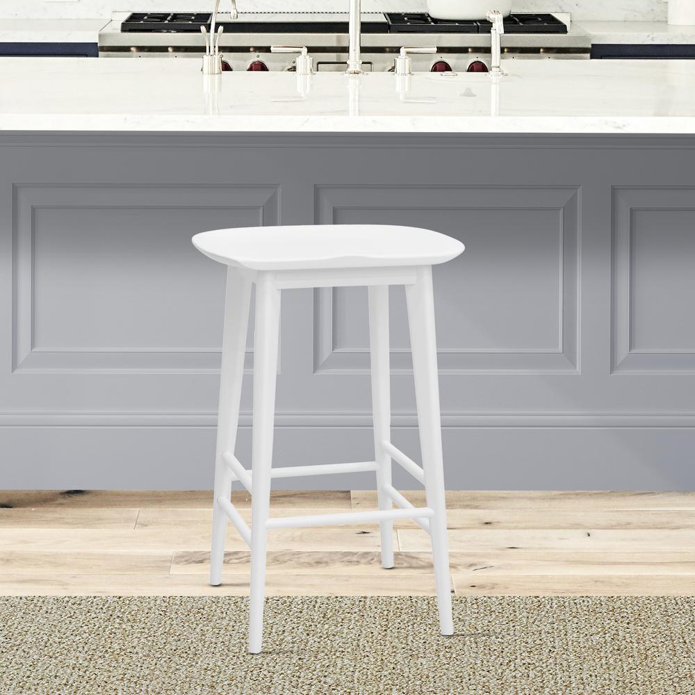 Counter Stool White, White. Picture 1