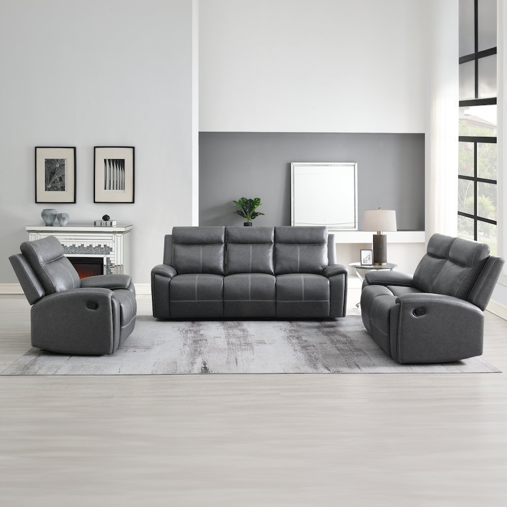 Gaston Manual Reclining Loveseat. Picture 6
