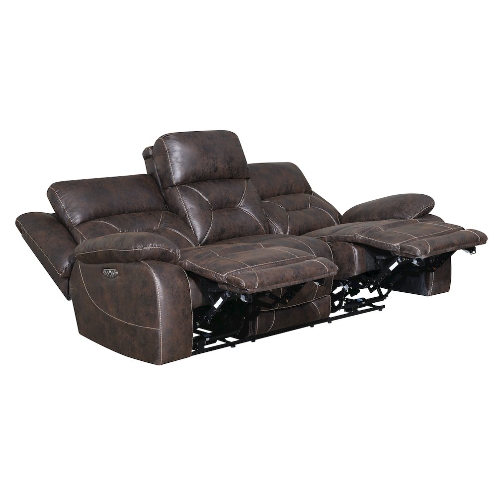 Aria Pwr- Pwr Recliner Sofa Brown. Picture 3