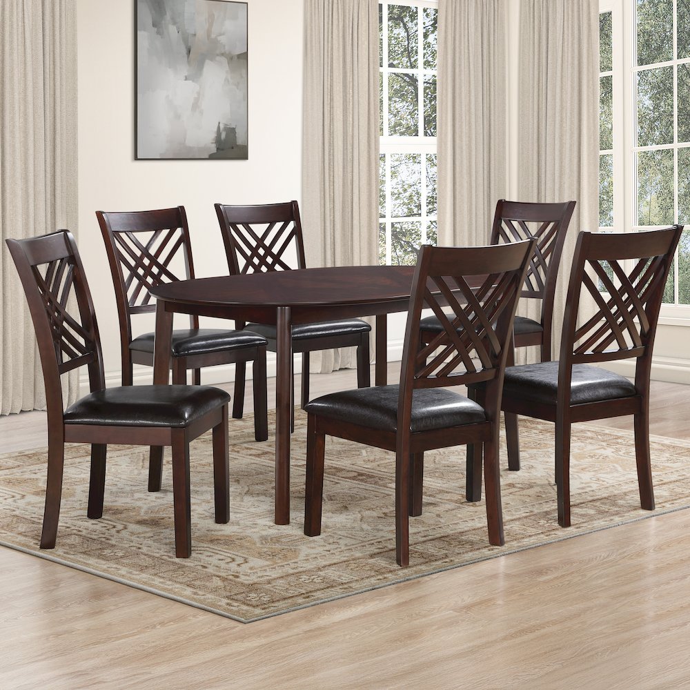 Adrian Oval Table - 7pcs Set (T+6S). Picture 4