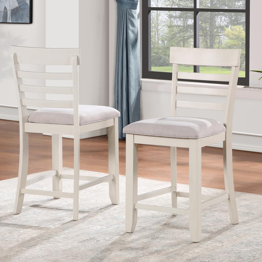 Hyland 24 inch Counter Stool, White. Picture 3