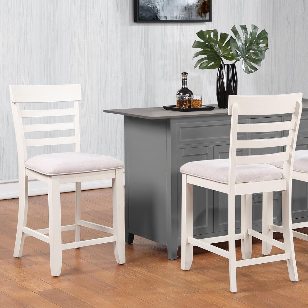 Hyland 24 inch Counter Stool, White. Picture 7