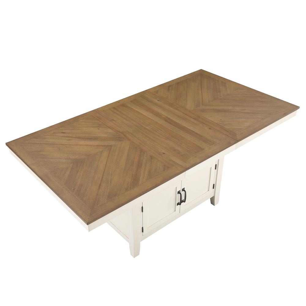 60-80" Counter Table with 20-inch Leaf, Brown. Picture 10