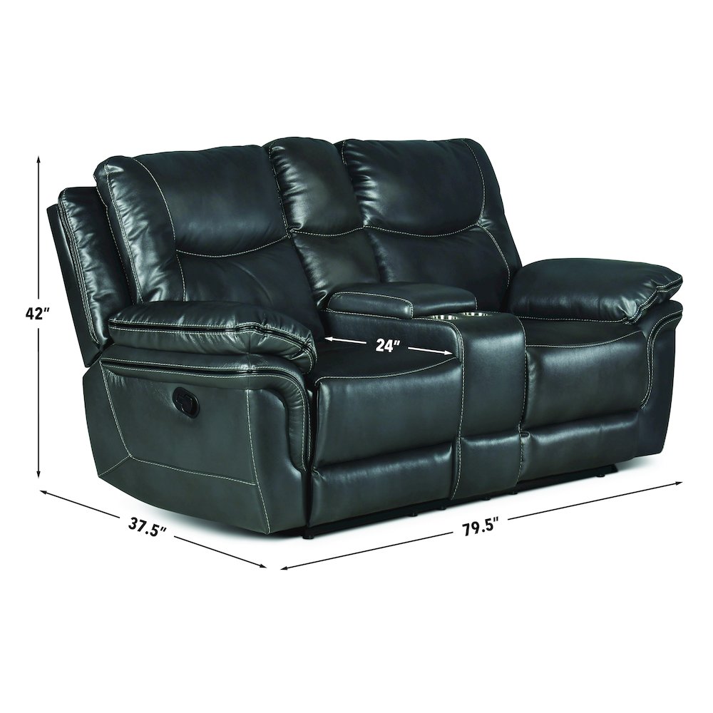 Isabella Console Loveseat Grey. Picture 7