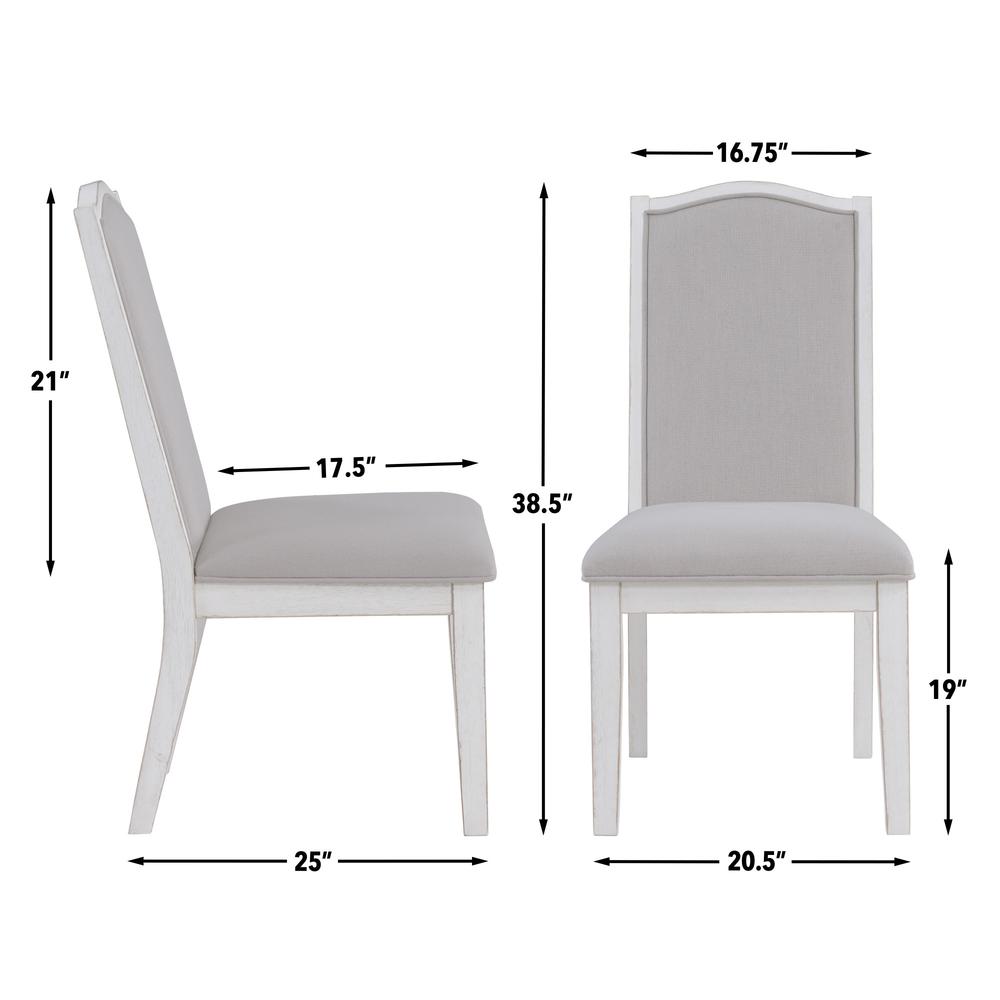 Warren White Side Chairs, Set of 2. Picture 4