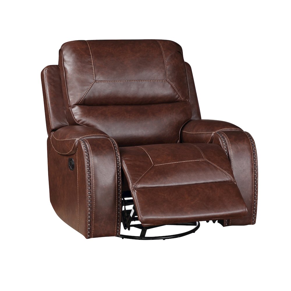 Keily Brown Manual Recliner. Picture 2