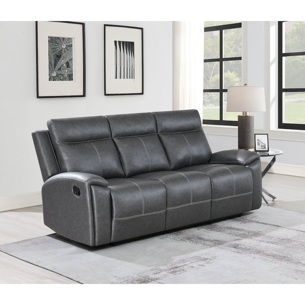Gaston Manual Reclining Sofa. Picture 4