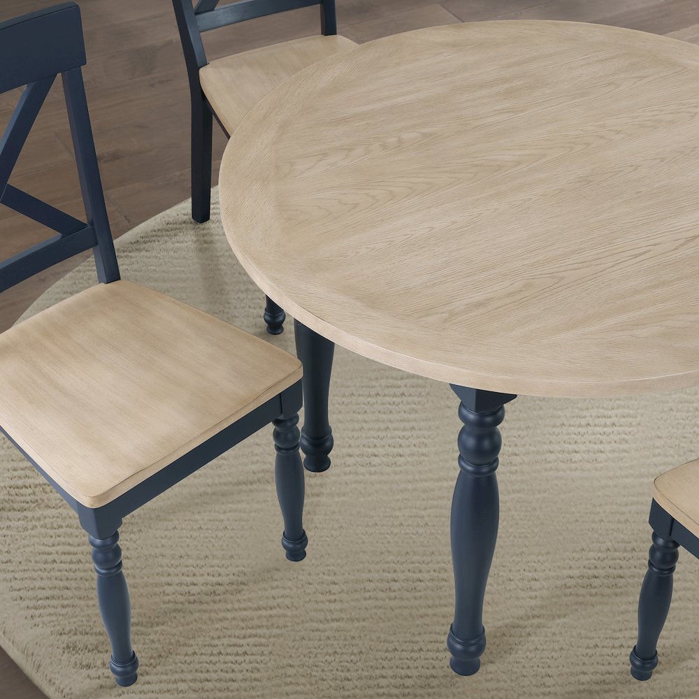 Darcy Blue Round Table. Picture 8
