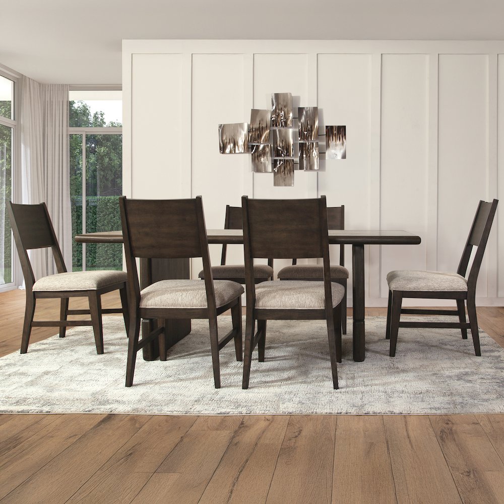 Norvell 7pcs Dining Set (T+6S). Picture 6