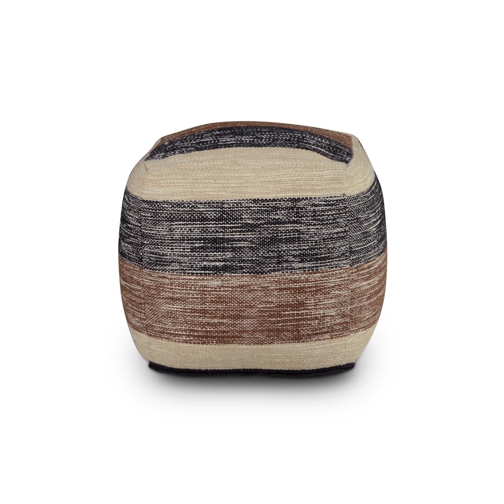 Jamal Square Handwoven Pouf. Picture 1