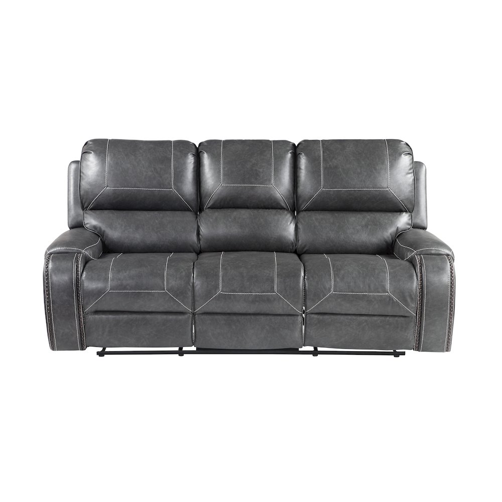 Keily Manual Recliner Sofa - Grey. Picture 3