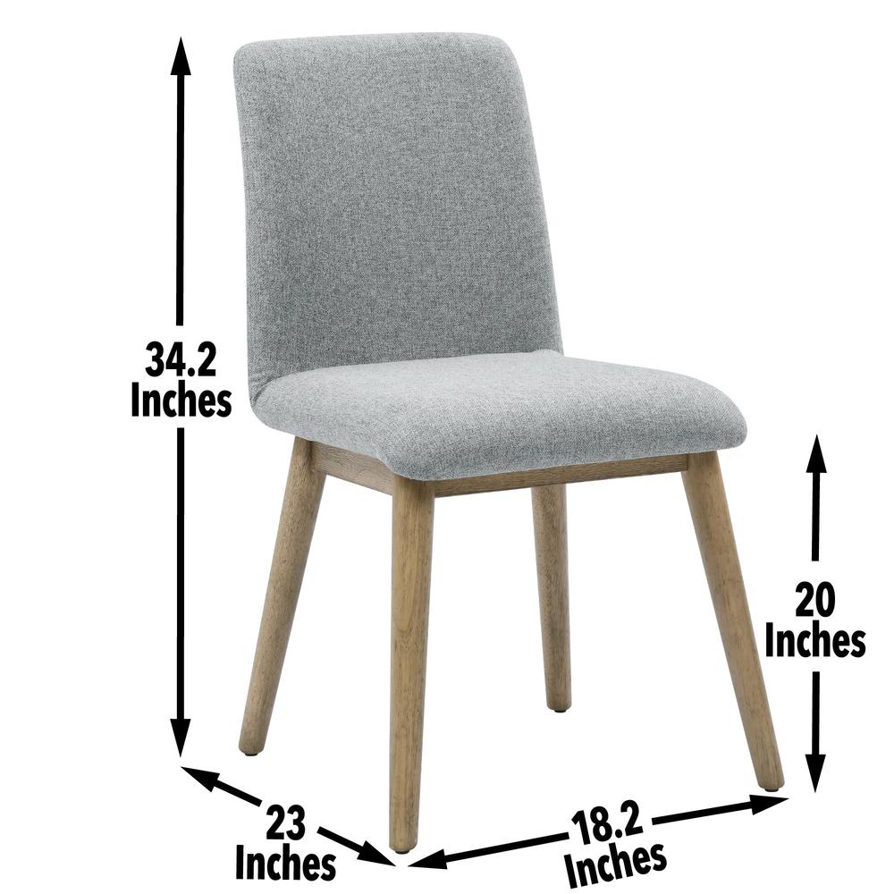 Vida Gray Polyester Side Chair Set of Two. Picture 4