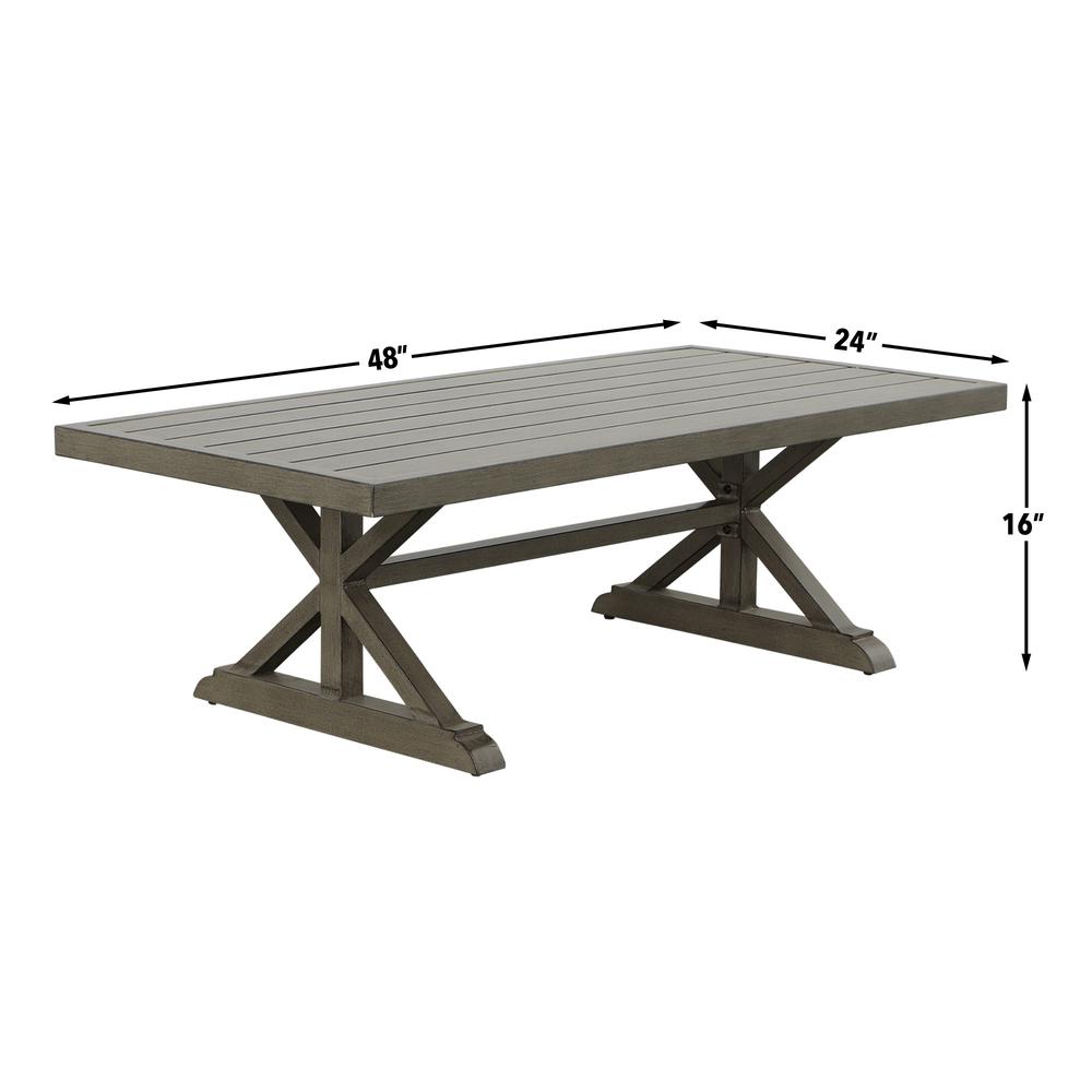 Jones Aluminum Coffee Table. Picture 4