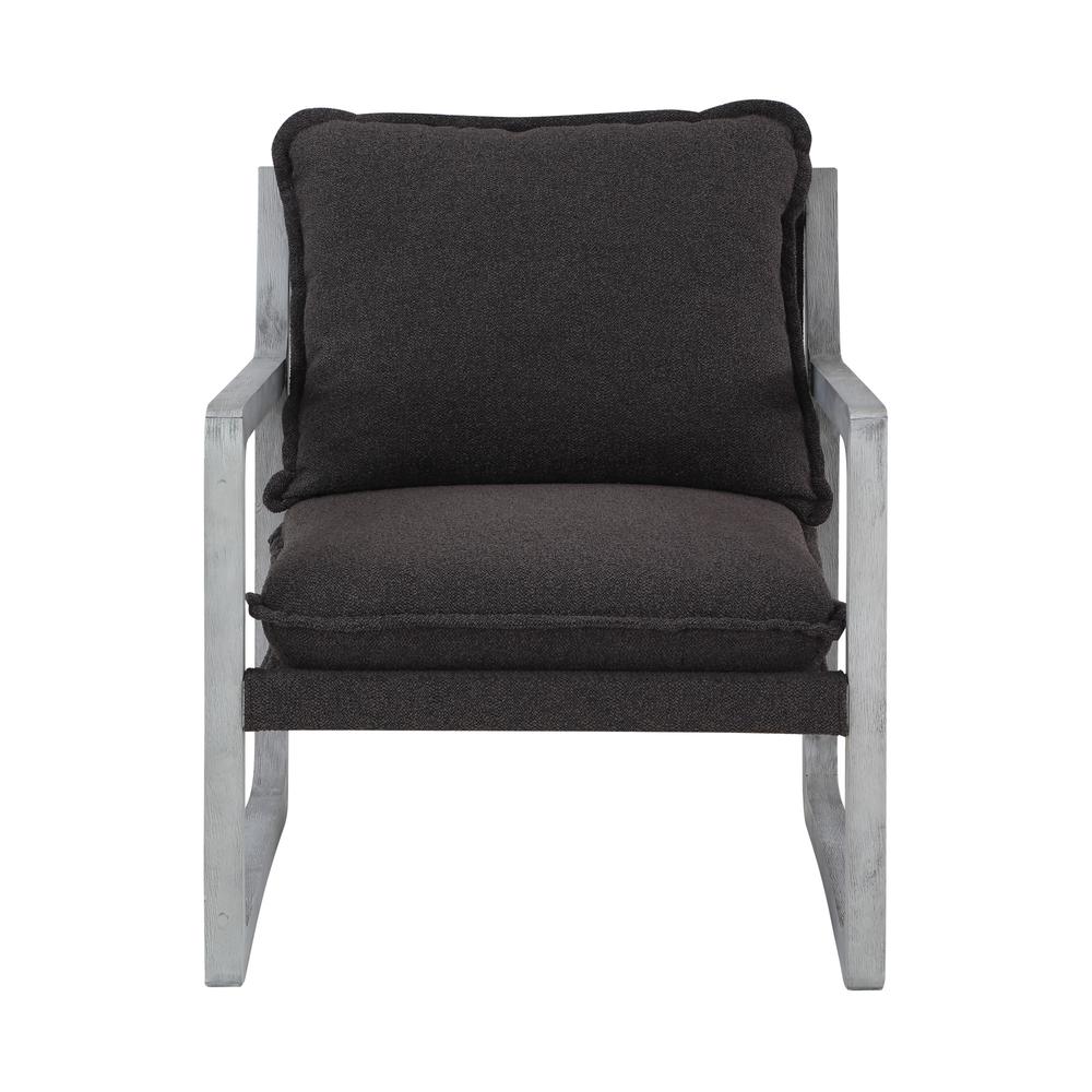 Kai Upholstered Accent Chair, Black. Picture 1
