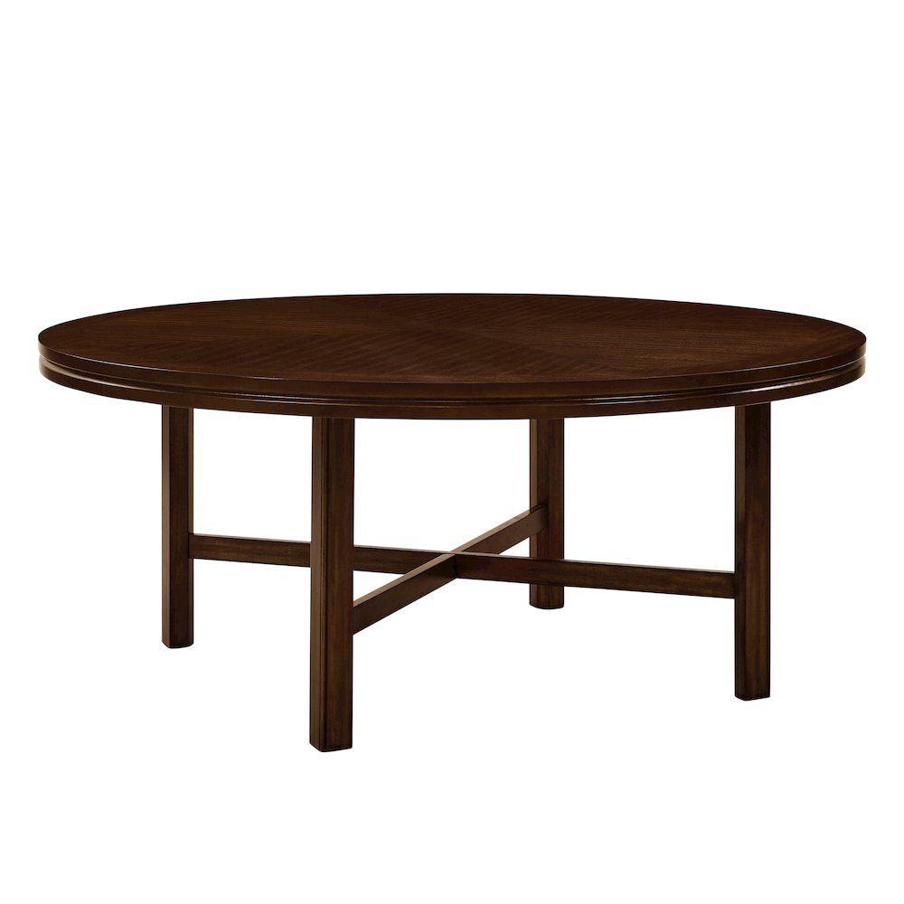 Hartford 72in Dining Set 9 PC with Brown Chairs. Picture 2