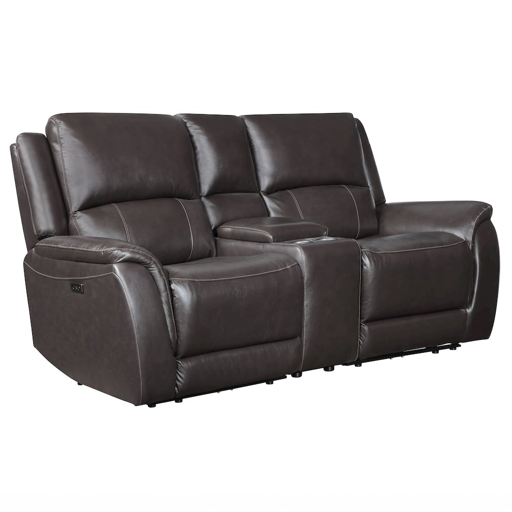 Alexandria Power Leather Reclining Conso. Picture 1