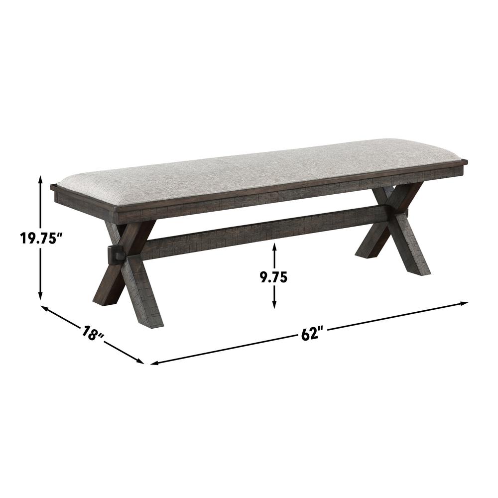 Riverdale Bench, Black. Picture 4