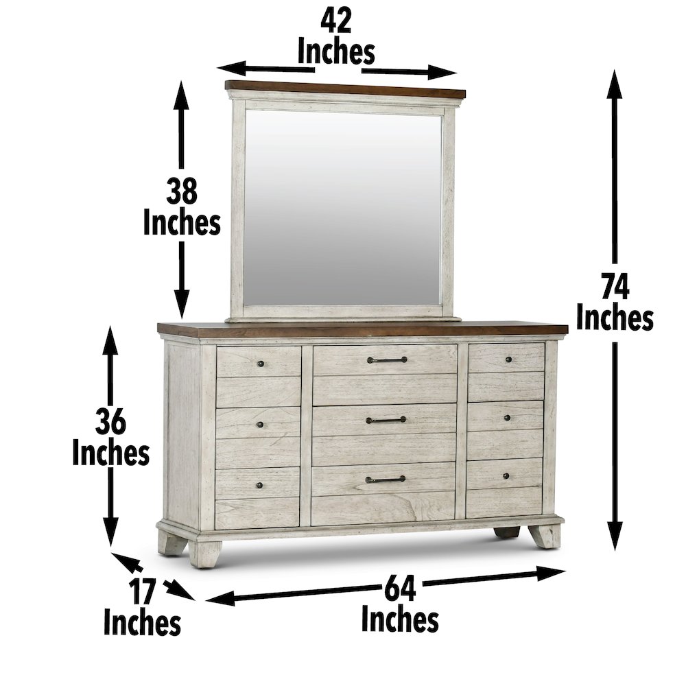 Bear Creek Dresser & Mirror. Picture 9