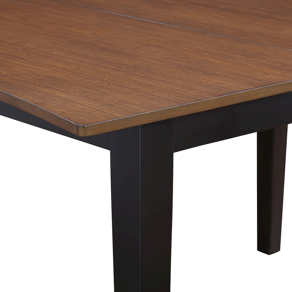 Joplin 50-62" Dining Table w/12" Leaf, Walnut and Ebony finish. Picture 9