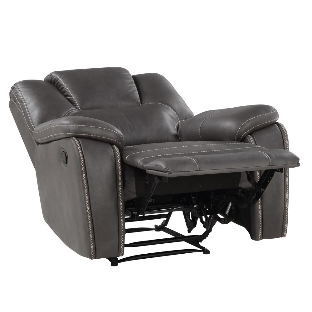 Katrine Manual Recliner - Charcoal. Picture 3