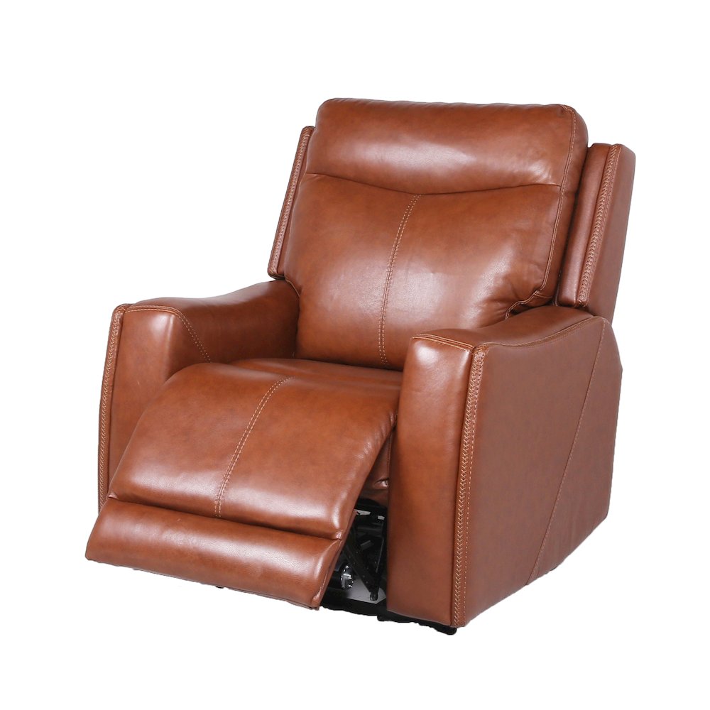 Natalia Power Recliner - Caramel Leather. Picture 2