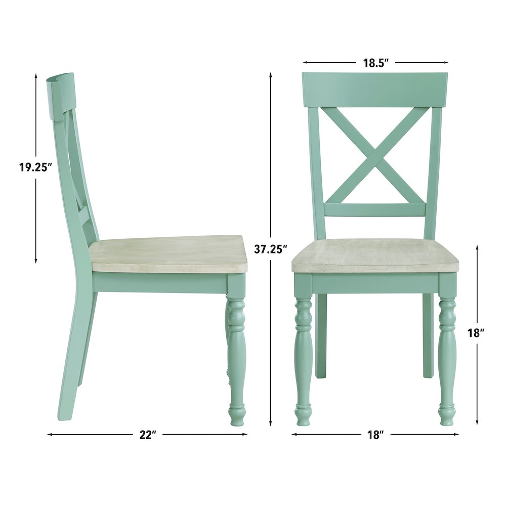 Darcy Green Side Chair. Picture 8