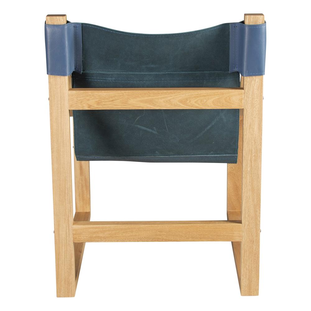 Lima Cobalt Leather Sling Chair. Picture 3