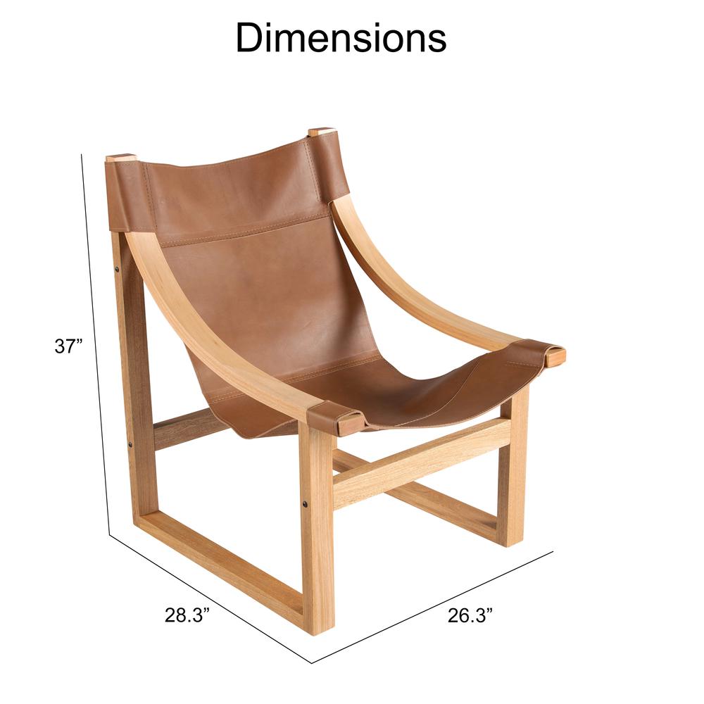 Lima Natural Leather Sling Chair. Picture 8