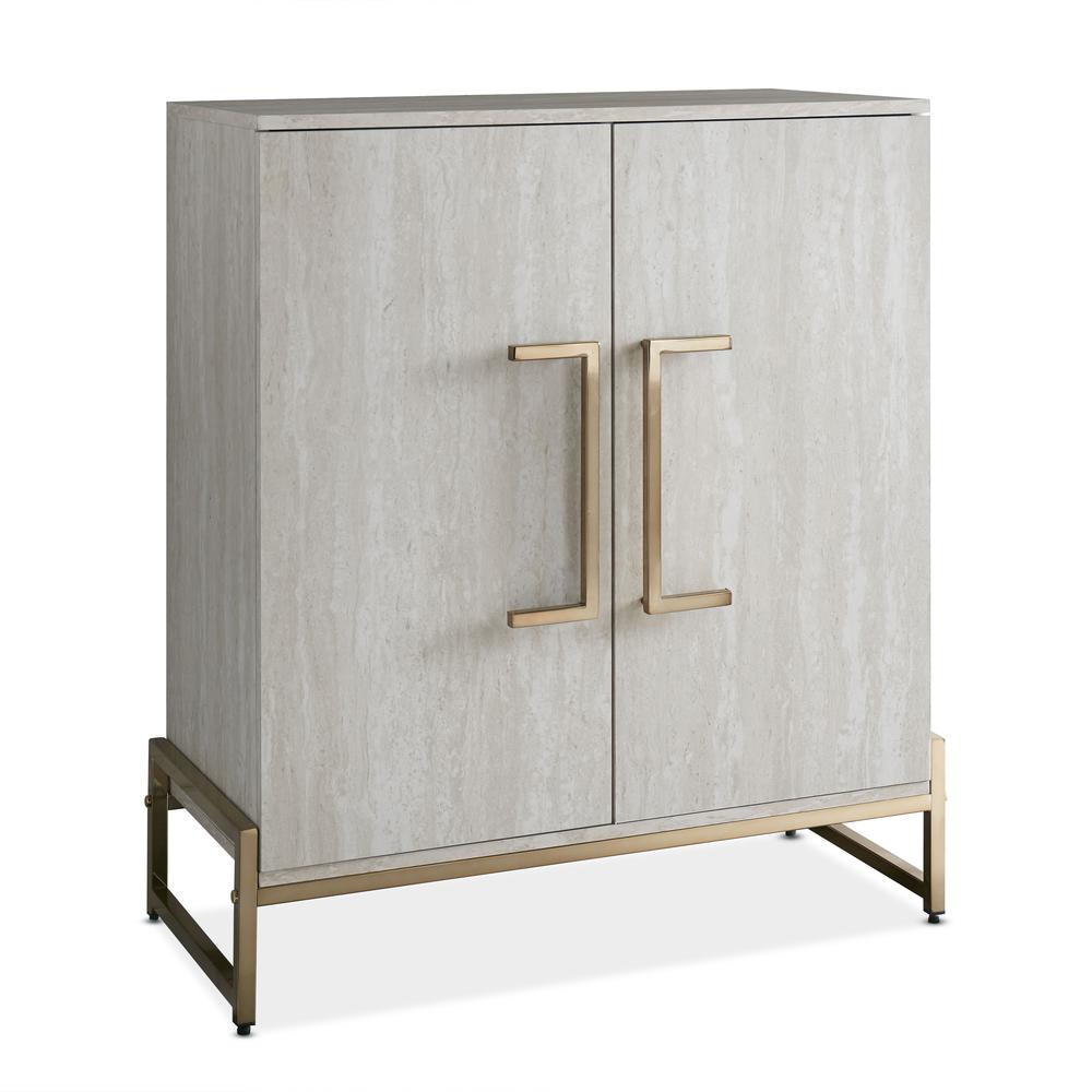 Larkin Faux Marble Wine Cabinet. Picture 2