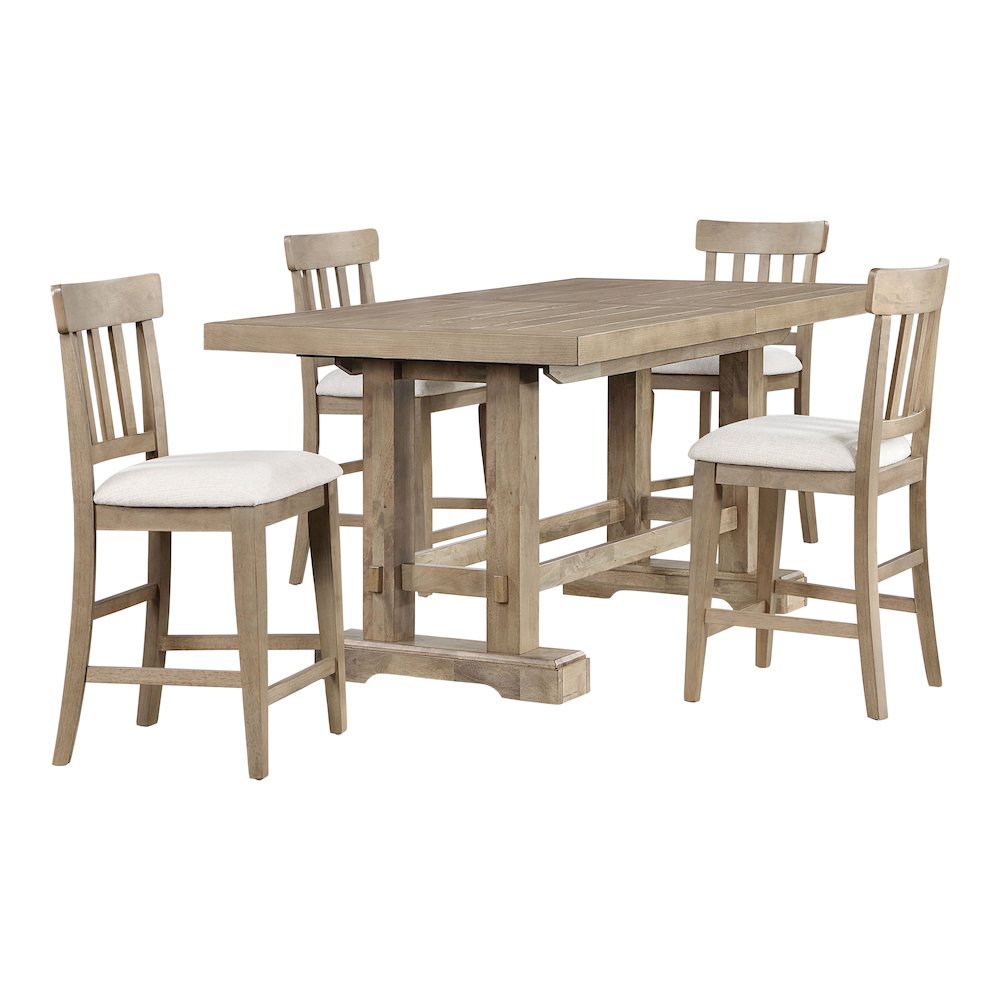 Napa 5-Piece Counter Dining Set, Sand. Picture 1