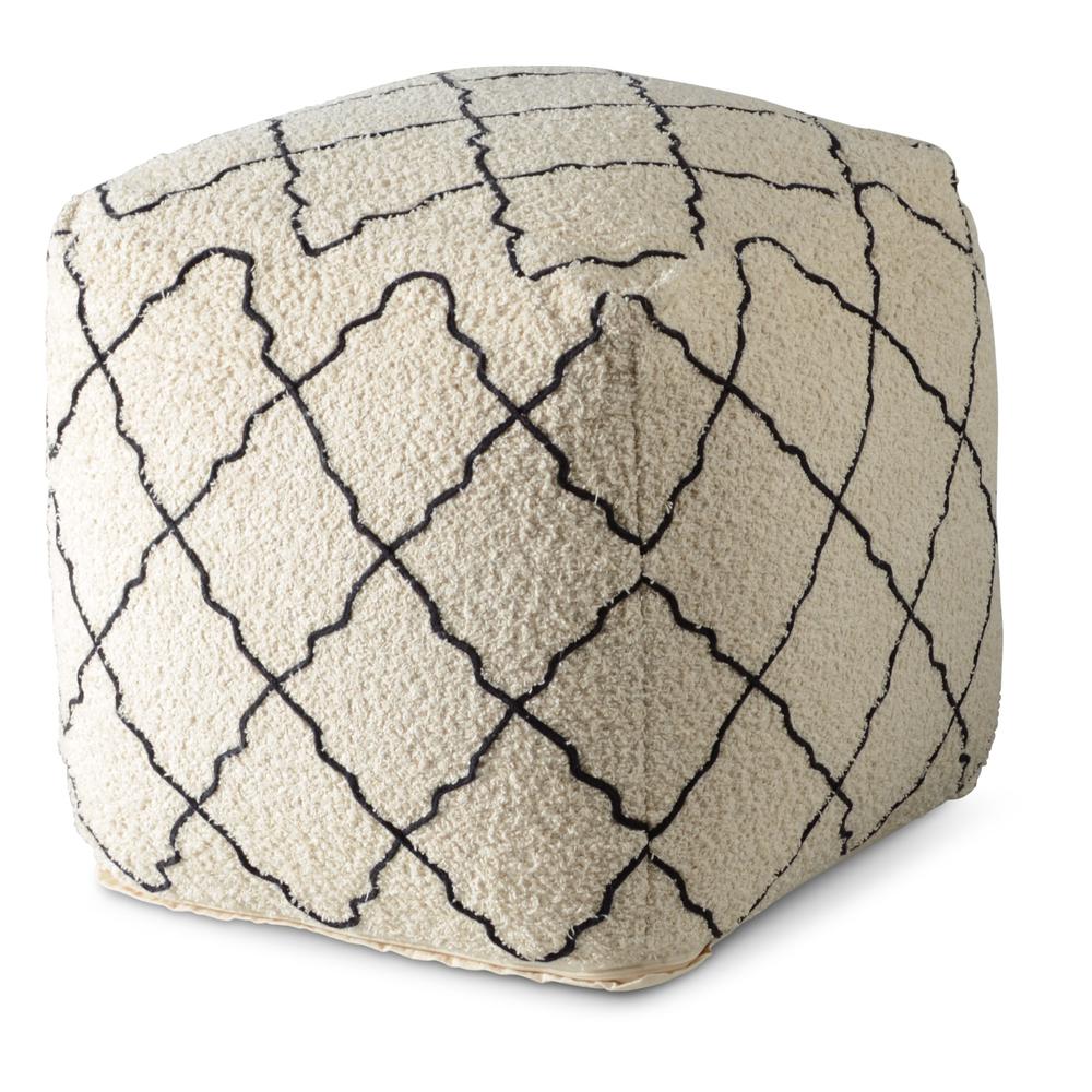 Lattice Square Pouf. Picture 3