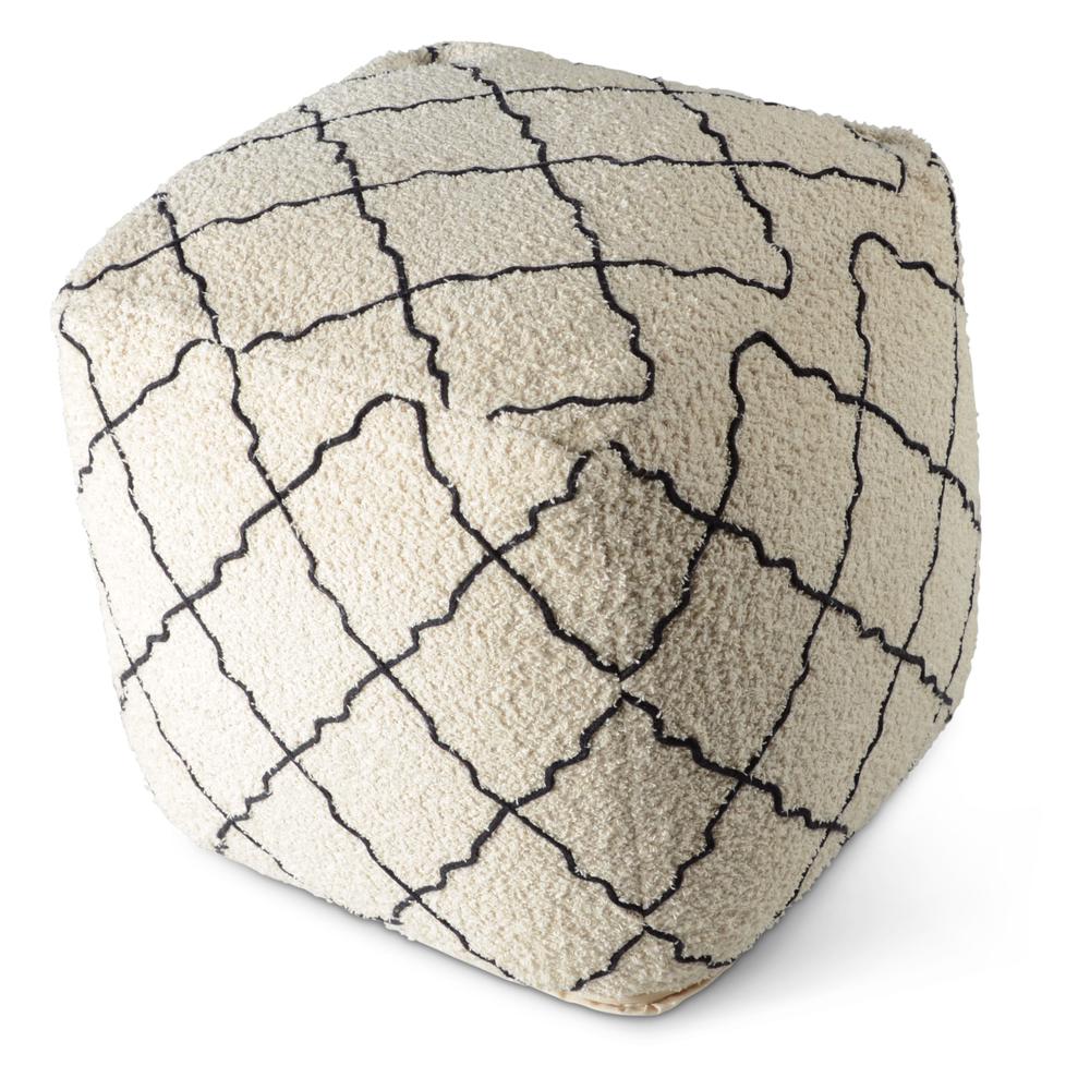 Lattice Square Pouf. Picture 4