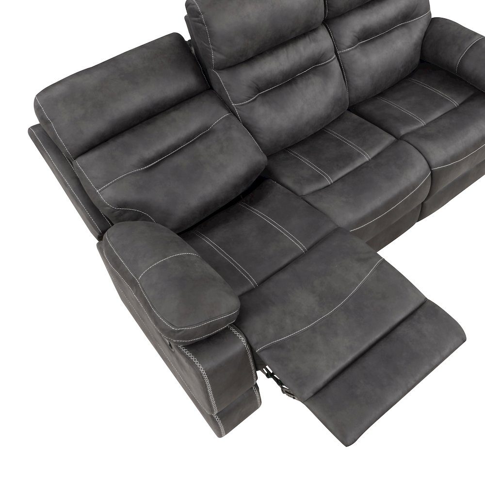 Rudger Gray Manual Sofa. Picture 9